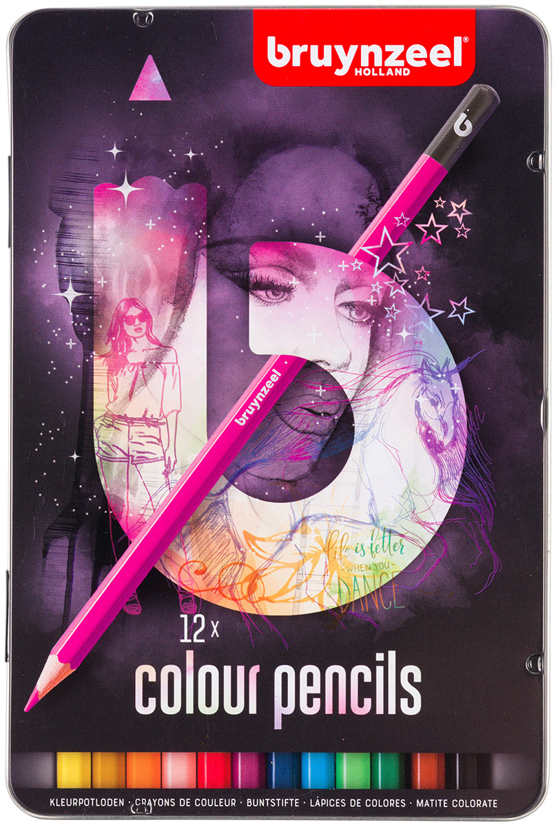 Crayons de couleur Black Edition 12x