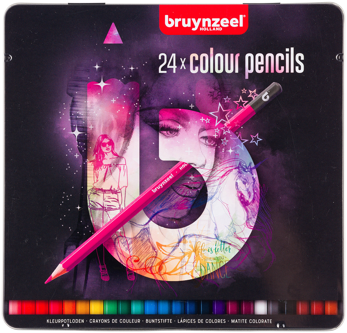 Bruynzeel Colouring Pencils - Light Colours (Tin of 24)
