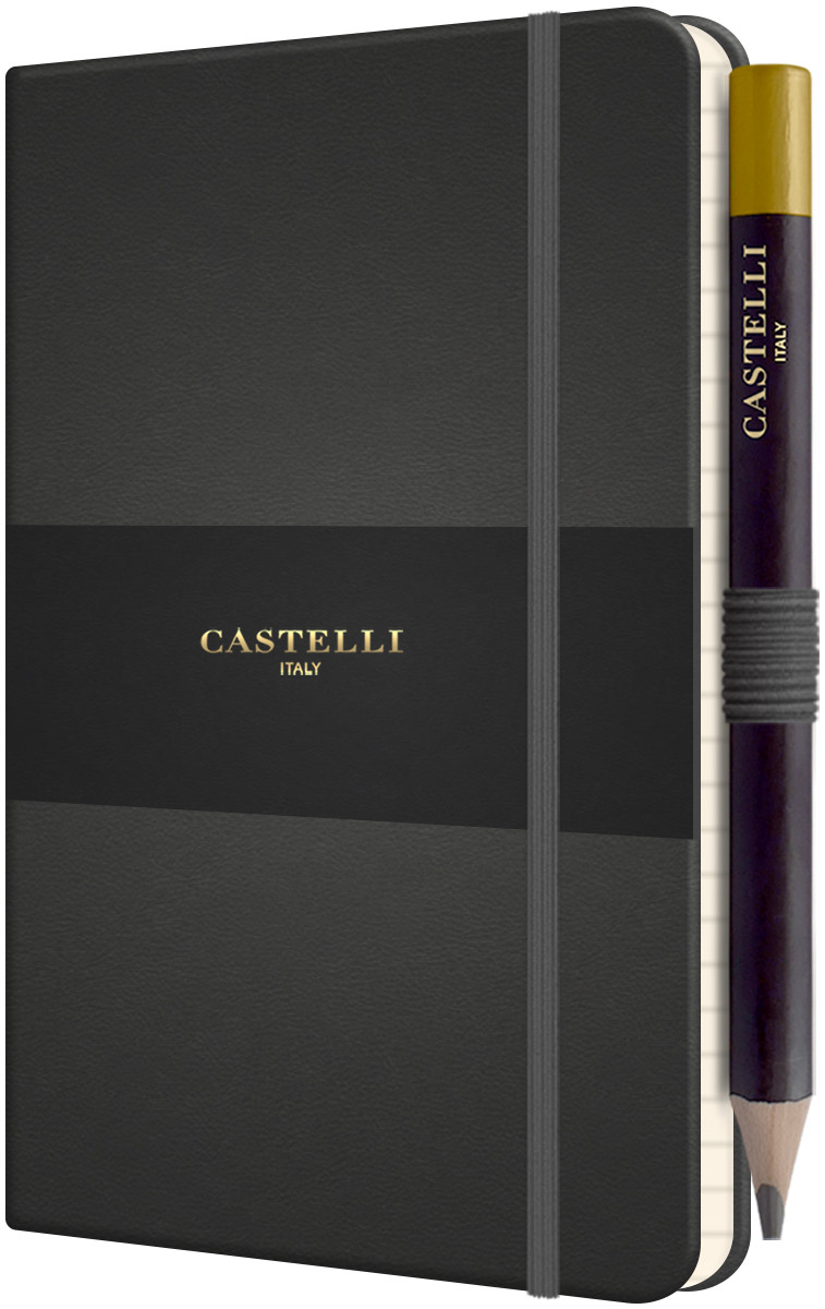 Castelli Tucson Hardback Pocket Notebook - Ruled - Graphite
