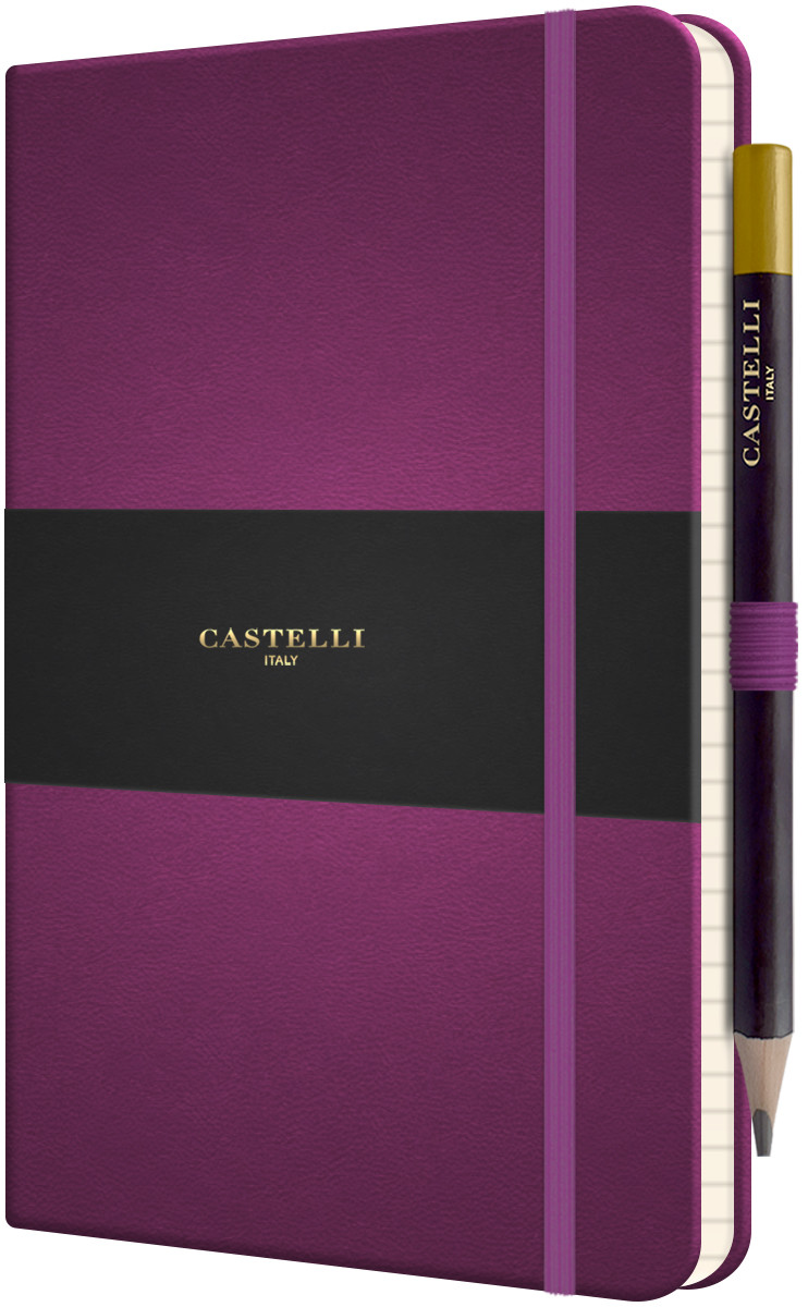 Castelli Tucson Hardback Medium Notebook - Ruled - Purple