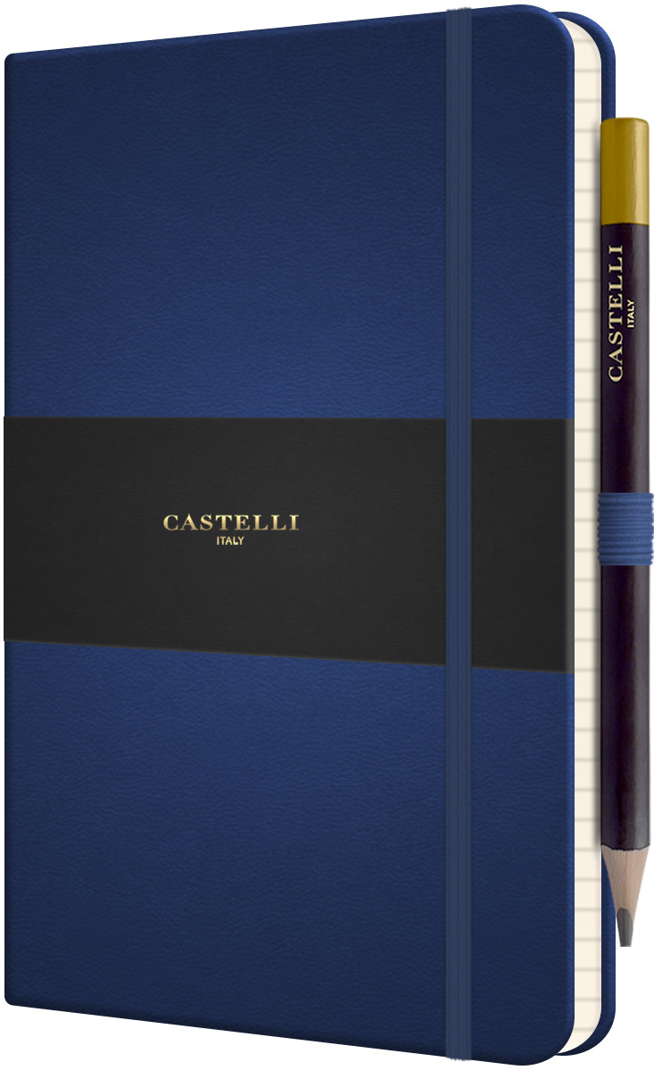 Castelli Tucson Hardback Medium Notebook - Ruled - Royal Blue