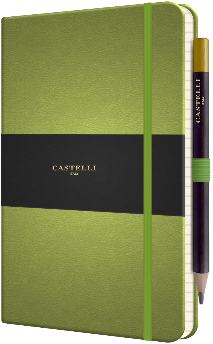 Castelli Tucson Hardback Medium Notebook - Ruled - Bright Green