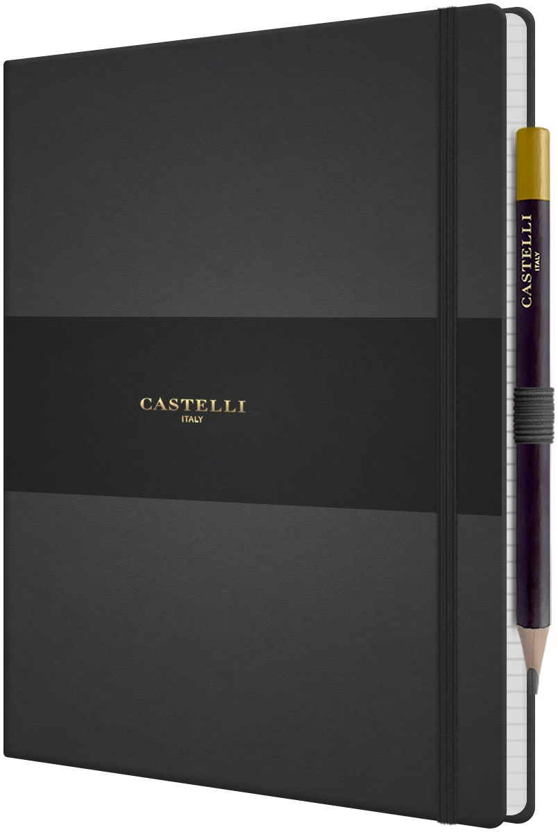 Castelli Tucson Hardback Large Notebook - Ruled - Graphite