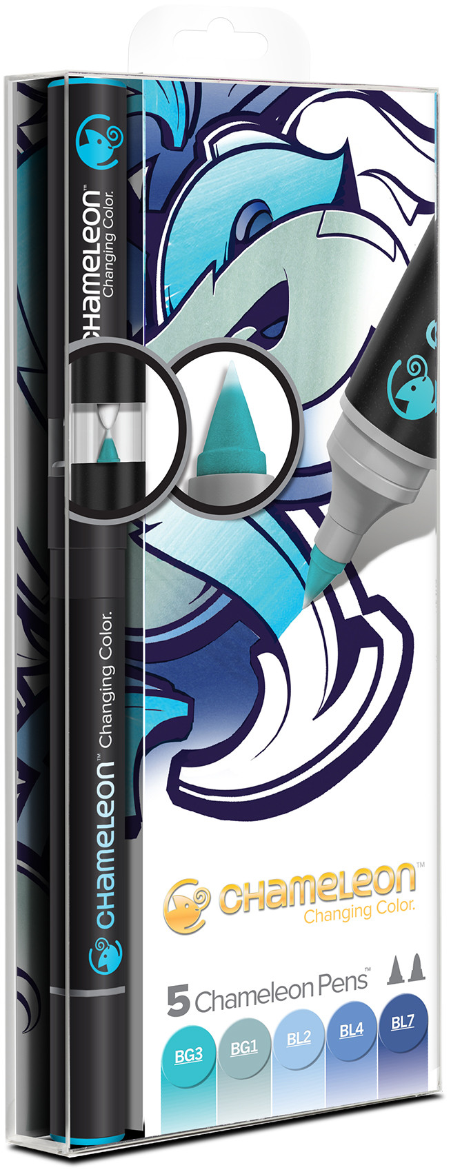 Chameleon Blendable Marker Pens - Blue Tones (Pack of 5)