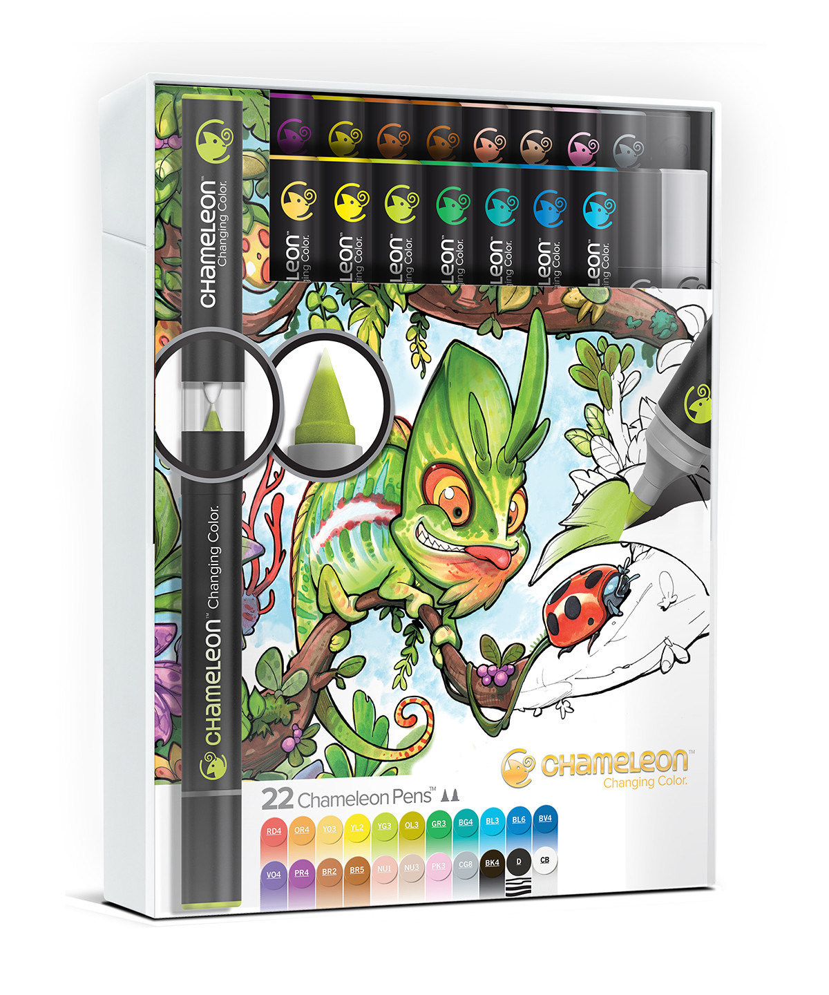Chameleon Blendable Marker Pens - Assorted Colours (Deluxe Set of 22)