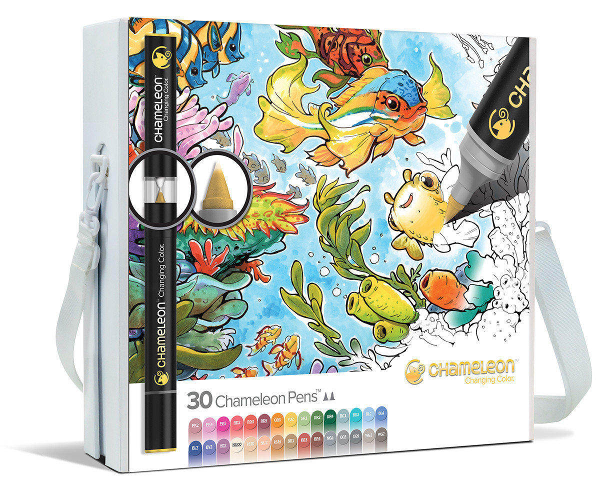 Chameleon Blendable Marker Pens - Assorted Colours (Complete Me Set of 30)
