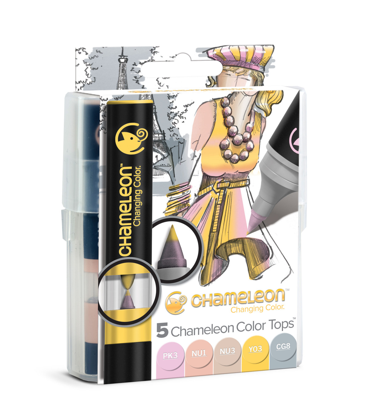 Chameleon Colour Tops - Pastel Tones (Pack of 5)