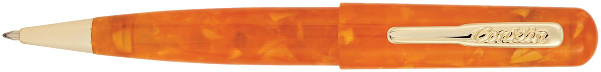 Conklin All American Ballpoint Pen - Sunburst Orange Gold Trim