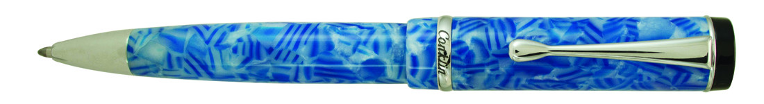 Conklin Duragraph Ballpoint Pen - Ice Blue Chrome Trim