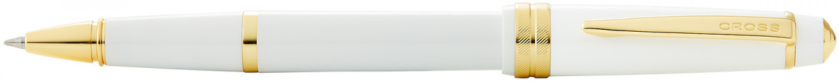 Cross Bailey Light Rollerball Pen - White Resin with Gold Plated Trim