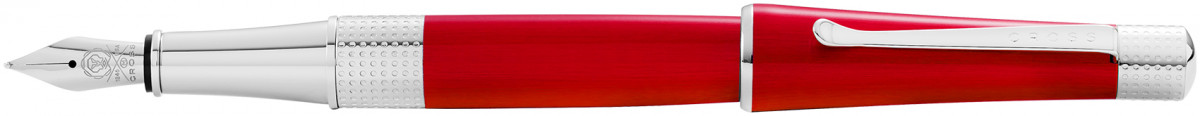 Cross Beverly Fountain Pen - Red Lacquer Chrome Trim