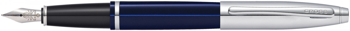 Cross Calais Fountain Pen - Translucent Blue Chrome Trim