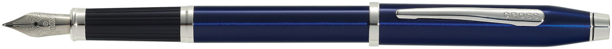 Cross Century II Fountain Pen - Translucent Blue Rhodium Trim