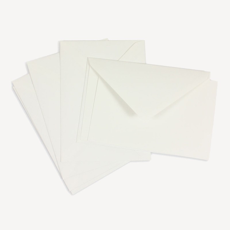 Crown Mill Classics C6 Set of 15 Cards and Envelopes - White