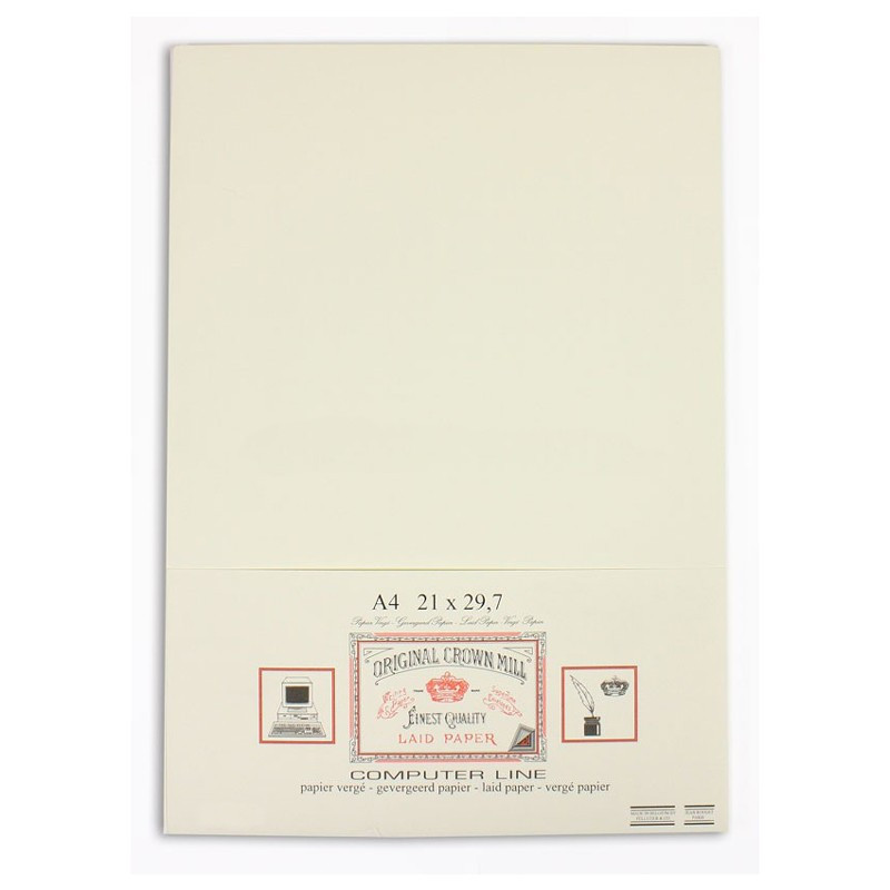 Crown Mill Computer Line A4 135gsm Paper Pack of 50 Cream 13233 The Online Pen Company