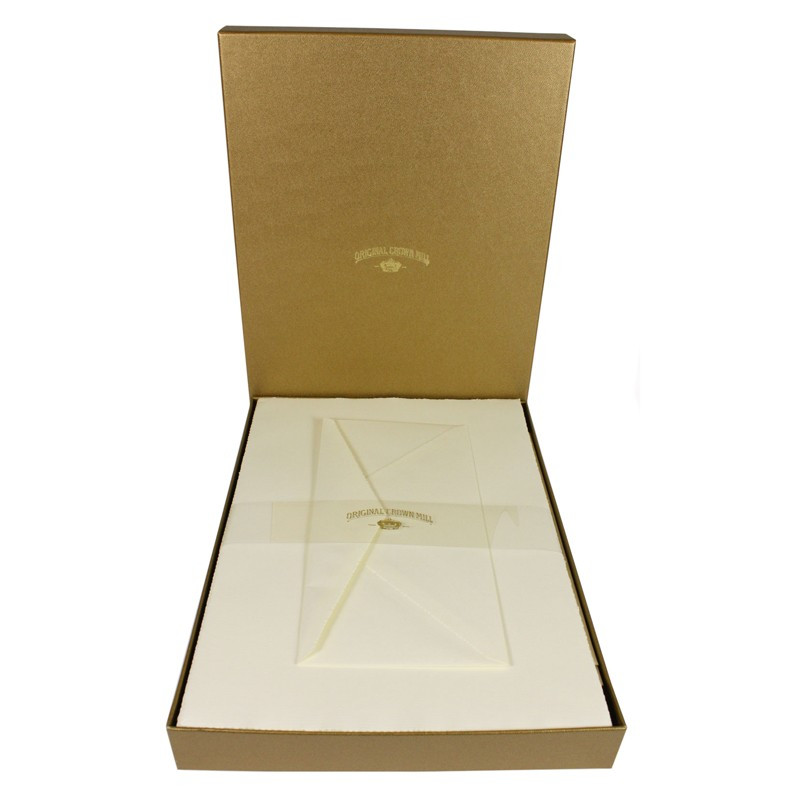Crown Mill Golden Line DL 100gsm Set of 25 Sheets and Envelopes - Cream