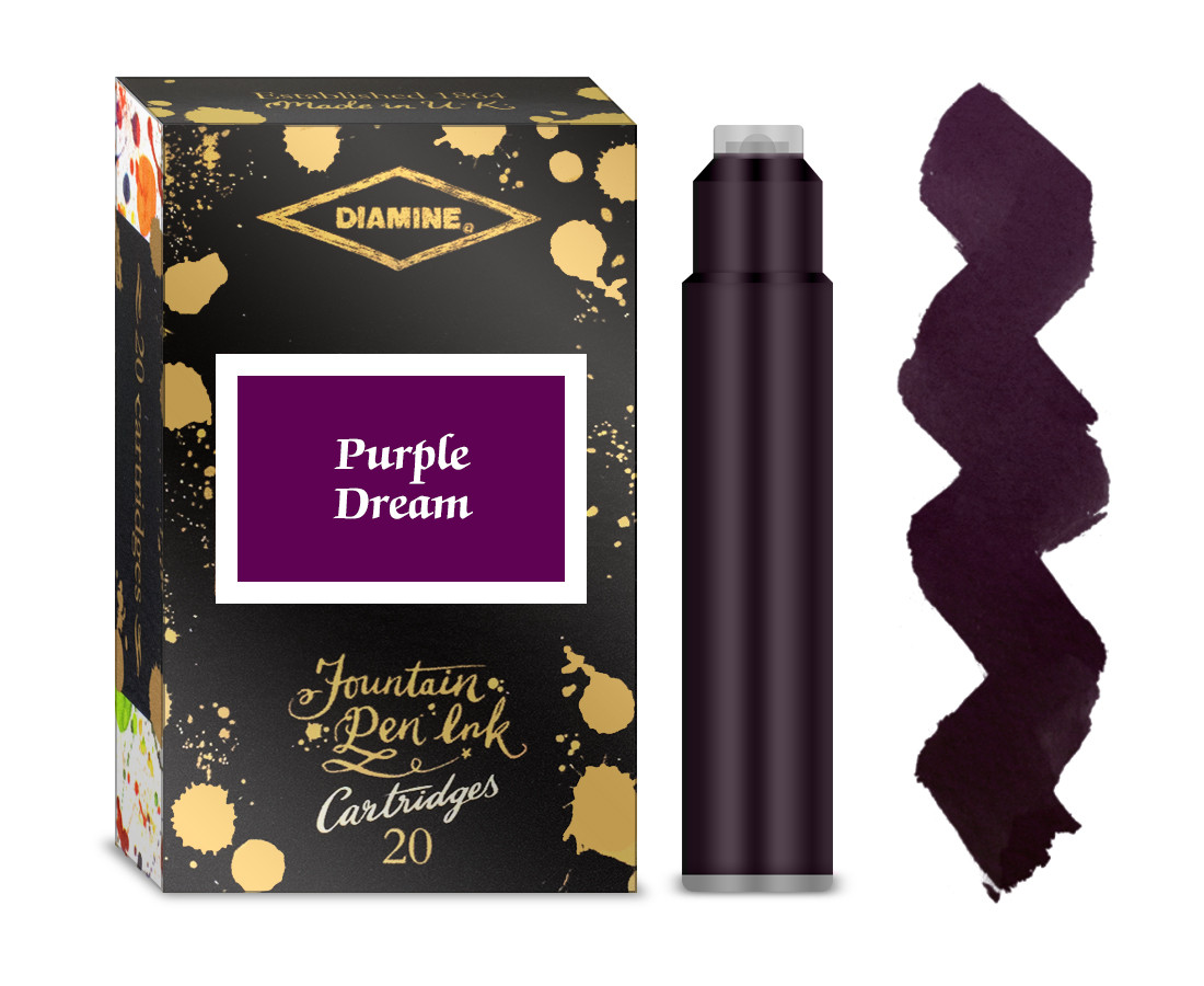 Diamine Ink Cartridge - Purple Dream (Pack of 20)