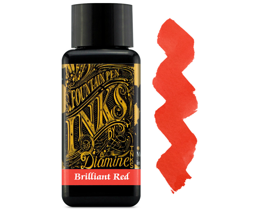 Diamine Ink Bottle 30ml - Brilliant Red