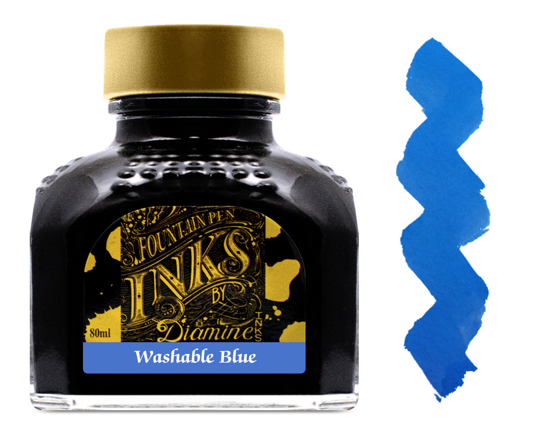Diamine Ink Bottle 80ml - Washable Blue