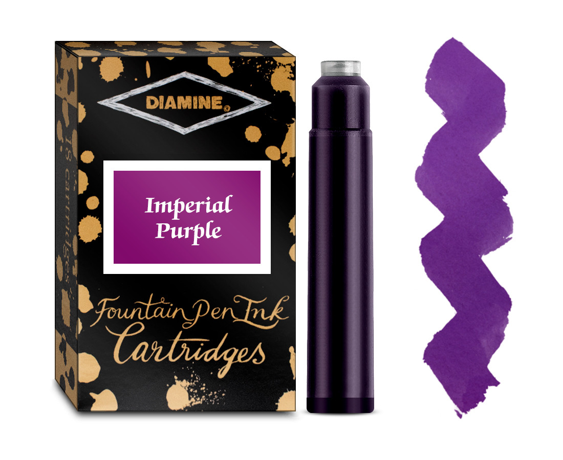 Diamine Ink Cartridge - Imperial Purple (Pack of 18)