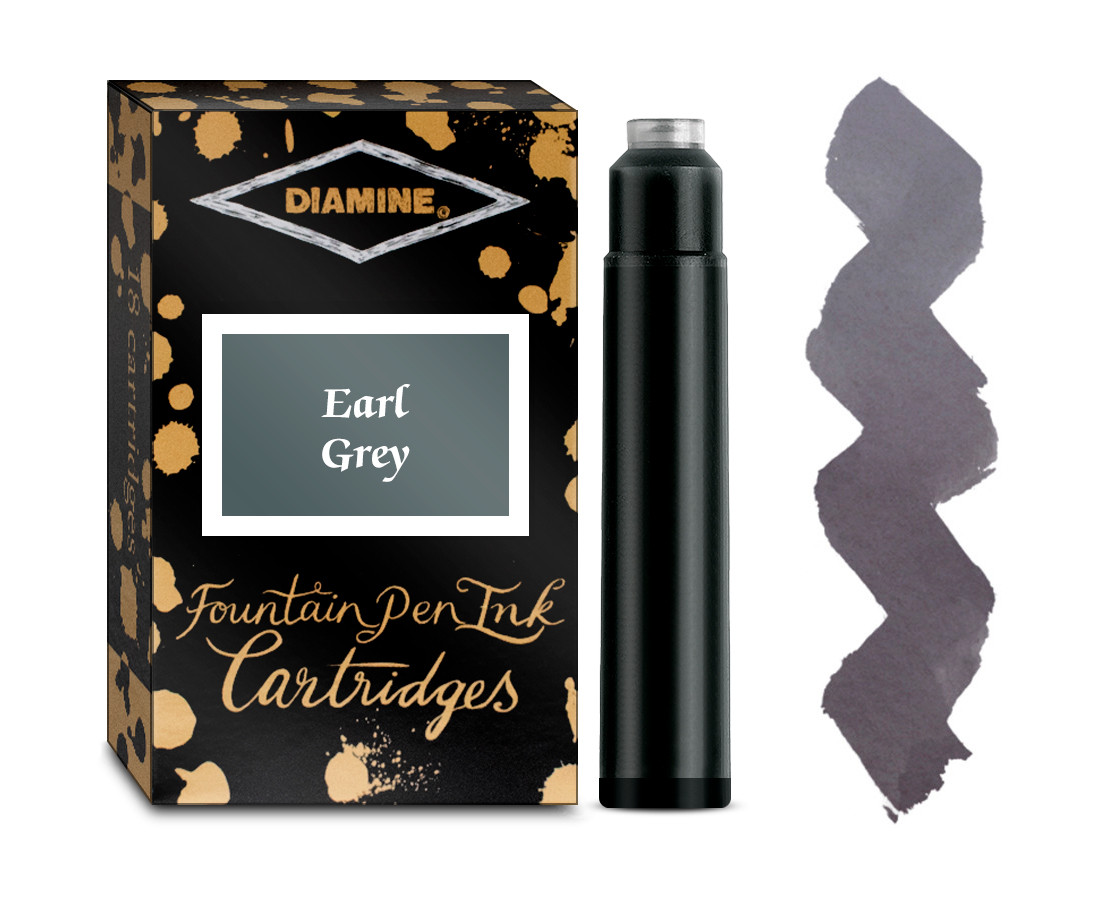 Diamine Ink Cartridge - Earl Grey (Pack of 18)