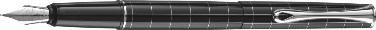 Diplomat Optimist Fountain Pen - 'Rhomb' Pattern Gloss Black