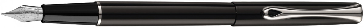Diplomat Traveller Fountain Pen - Gloss Black Chrome Trim