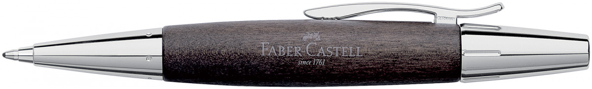 Faber-Castell e-motion Ballpoint Pen - Black Wood and Chrome