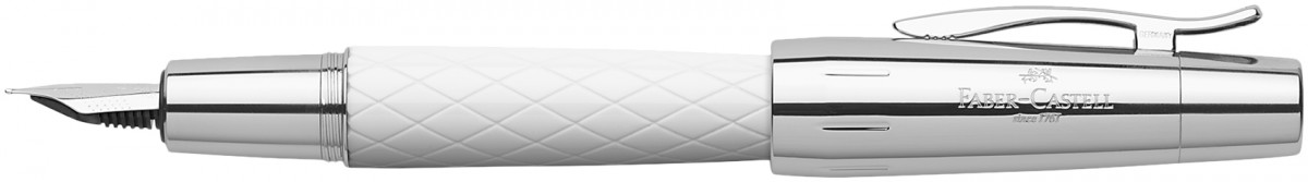 Faber-Castell e-motion Fountain Pen - Rhombus white