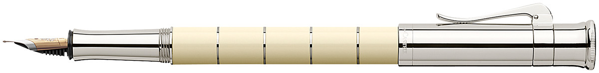 Graf von Faber-Castell Classic Anello Fountain Pen - Ivory Platinum Trim