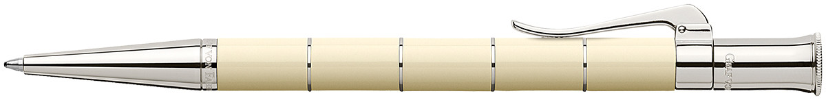 Graf von Faber-Castell Classic Anello Ballpoint Pen - Ivory Platinum Trim