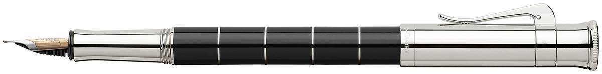 Graf von Faber-Castell Classic Anello Fountain Pen - Black Platinum Trim
