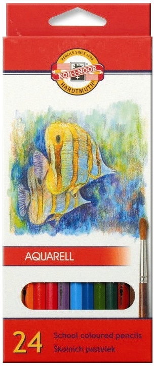 Koh-I-Noor 3718 Aquarell Coloured Pencils - Assorted Fish Colours (Pack of 24)