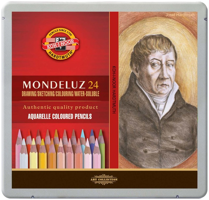 Koh-I-Noor 3724 Aquarell Coloured Pencils - Assorted Portrait Colours (Tin of 24)