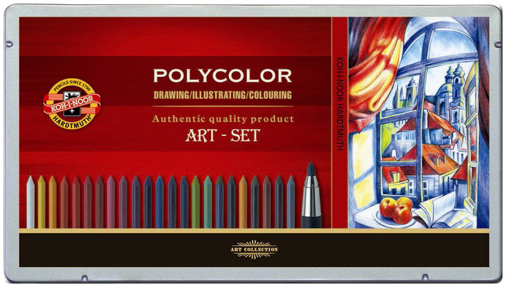 Koh-I-Noor 3896 Drawing Set with Polycolor Leads & Clutch Pencil