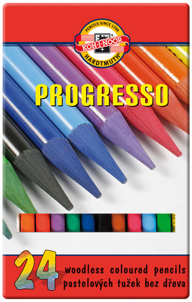 Koh-I-Noor 8758 Woodless Coloured Pencil - Assorted Colours (Pack of 24)