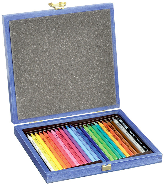 Koh-I-Noor 8758 Woodless Coloured Pencil - Assorted Colours (Wooden Case of 24)