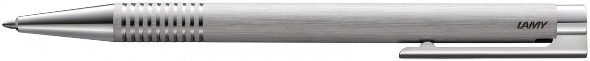 Lamy Logo Ballpoint Pen - Brushed Stainless Steel Chrome Trim