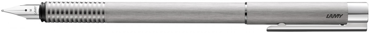 Lamy Logo Fountain Pen - Brushed Stainless Steel Chrome Trim