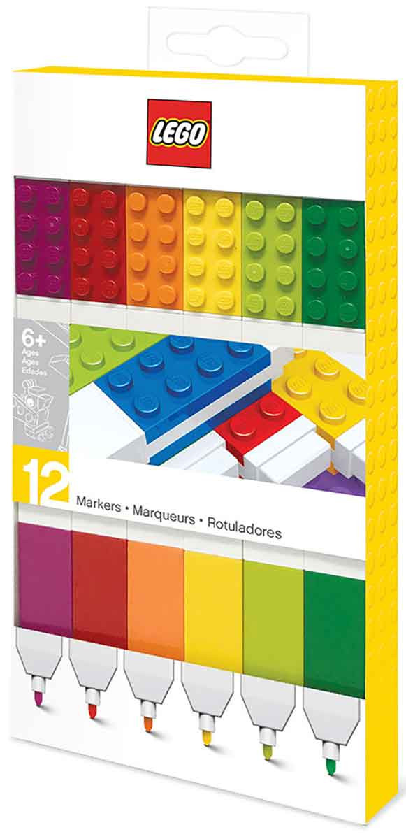 Lego Fine Markers - Assorted Colours (Pack of 12)