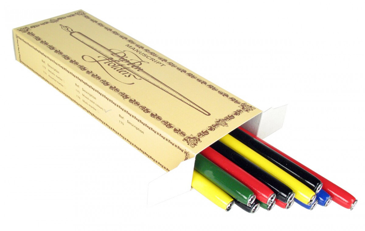 Manuscript Dip Pen Holders - Assorted Colours (Pack of 12)