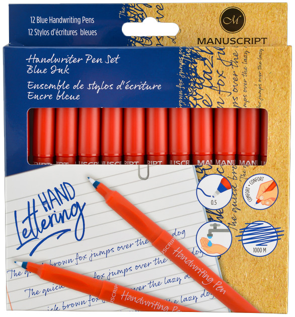 Manuscript Handwriting Pens (Pack of 12)