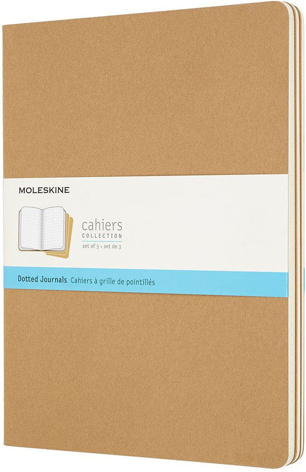 Moleskine Cahier Extra Large Journal - Dotted - Set of 3 - Assorted