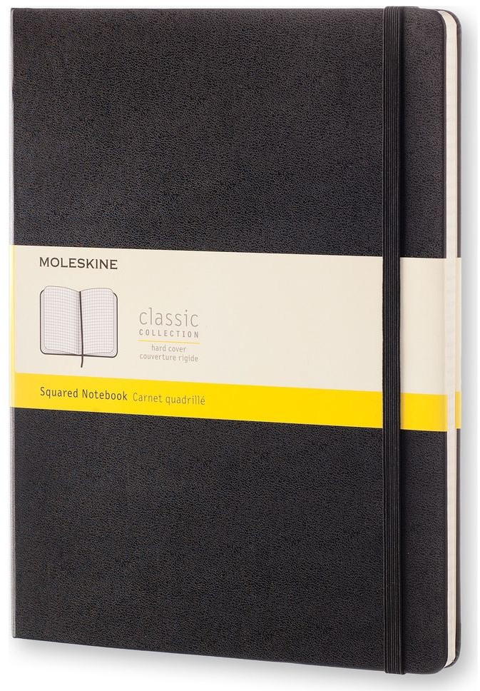 Moleskine Classic Hardback Extra Large Notebook - Squared - Assorted