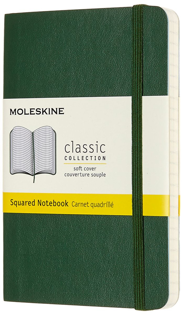 Moleskine Classic Soft Cover Pocket Notebook - Squared - Assorted