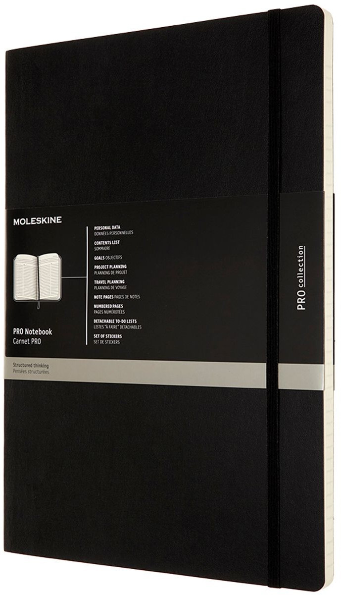 Moleskine Pro Soft Cover A4 Notebook - Black