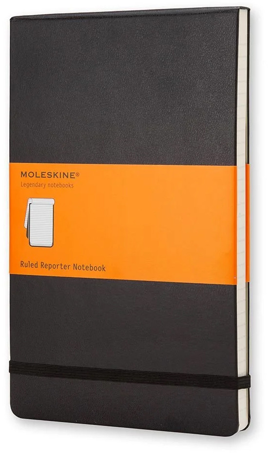 Moleskine Reporter Hardback Pocket Notebook - Ruled - Black