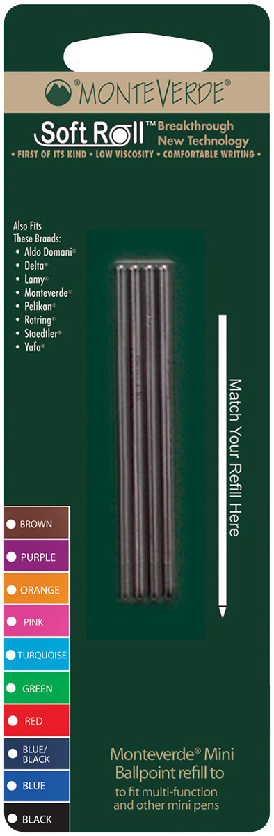 Monteverde Mini D-1 Soft Refill (Blister of 4)