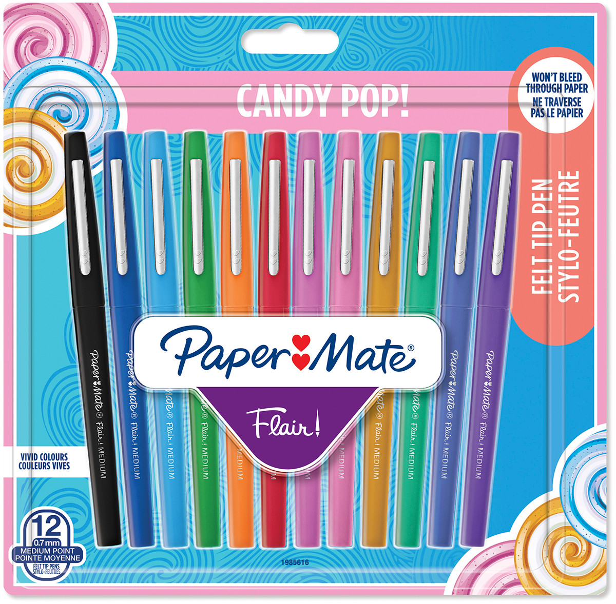 Papermate Flair Original Fibre Tip Pen - Medium - Candy Colours