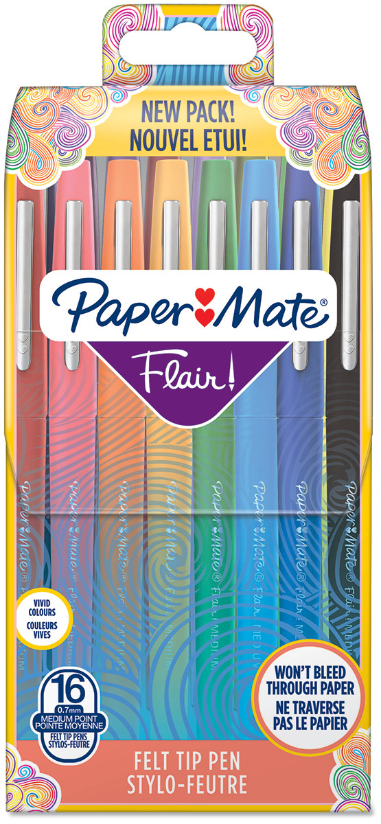 Papermate Flair Original Fibre Tip Pen - Medium - Crisp Colours